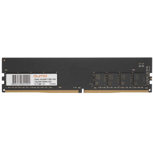 

Память DDR4 DIMM 16Gb, 2400MHz, CL17, 1.2 В, Qumo (QUM4U-16G2400N17), QUM4U-16G2400N17