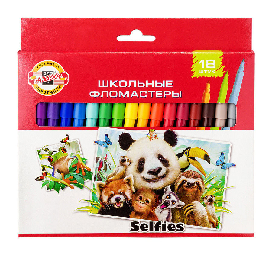 

Фломастеры Koh-I-Noor 1002, 18 шт. (771002AH22KS), 1002