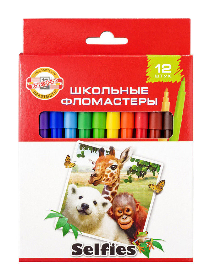 

Фломастеры Koh-I-Noor 1002, 12 шт. (771002AB22KS), 1002