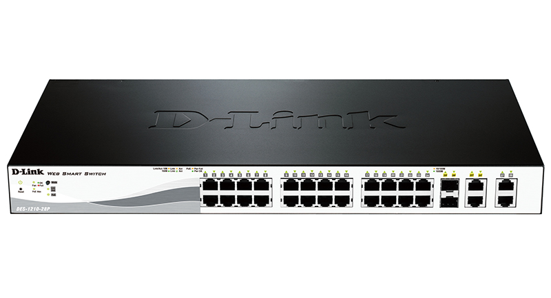 

Коммутатор D-link DES-1210-28P, управляемый, кол-во портов: 24x100 Мбит/с, SFP 2x1 Гбит/с, кол-во SFP/uplink: combo RJ-45/SFP 2x1 Гбит/с, установка в стойку, PoE: 24x30Вт (макс. 193Вт) (DES-1210-28P/C3A), DES-1210-28P