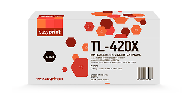 Картридж EasyPrint LPM-TL-420X, черный, 6000 страниц