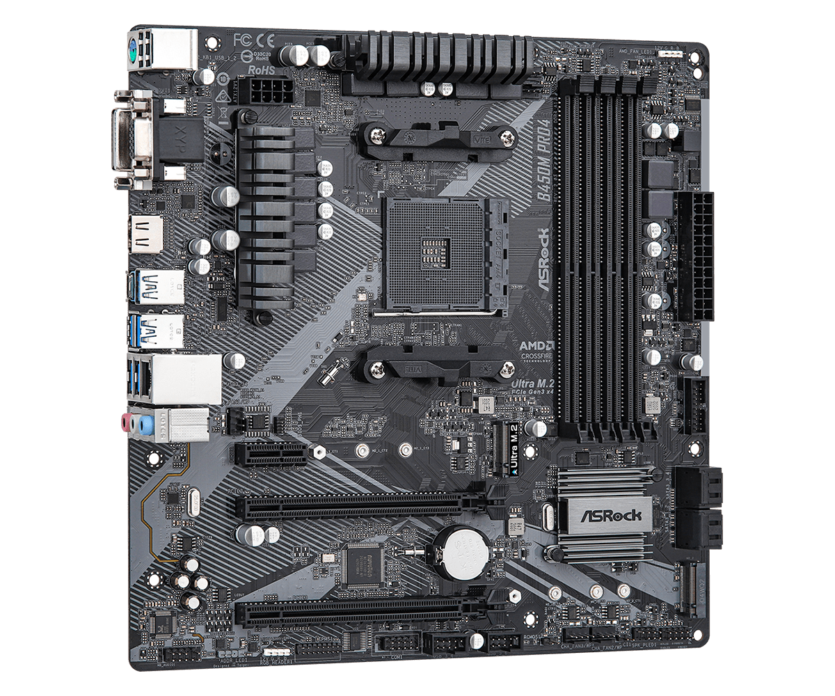 ASRock B450M PRO4 R2.0 SocketAM4 AMD B450 mATX 936087 e2e4