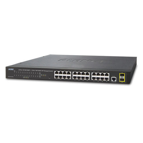 

Коммутатор Planet GS-4210-24T2S, управляемый, кол-во портов: 24x1 Гбит/с, кол-во SFP/uplink: SFP 2x1 Гбит/с, установка в стойку (GS-4210-24T2S), GS-4210-24T2S