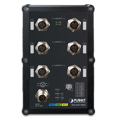 

Коммутатор Planet IGS-5227-6MT, управляемый, кол-во портов: 6x1 Гбит/с (IGS-5227-6MT), IGS-5227-6MT