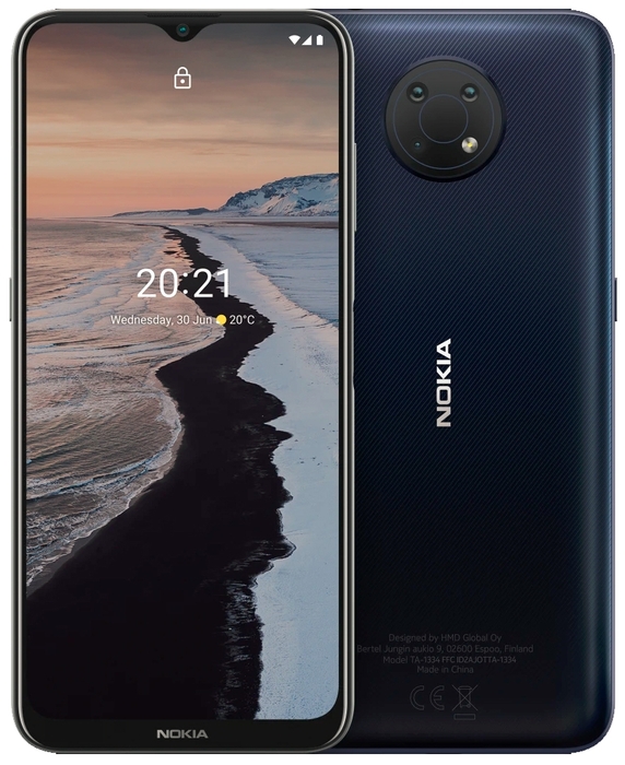 

Смартфон Nokia G10, 6.5" 1600x720 IPS, MediaTek Helio G25, 3Gb RAM, 32Gb, 3G/4G, Wi-Fi, BT, 3xCam, 2-Sim, 5050mAh, USB Type-C, Android 11, темно-cиний (719901148401), G10