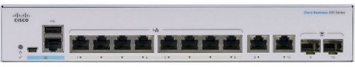 

Коммутатор Cisco CBS350-8FP-2G, управляемый, кол-во портов: 8x1 Гбит/с, кол-во SFP/uplink: combo RJ-45/SFP 2x1 Гбит/с, установка в стойку, PoE: 8x30Вт (макс. 120Вт) (CBS350-8FP-2G-EU), CBS350-8FP-2G