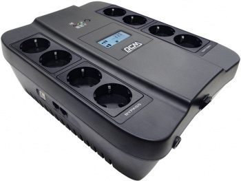 

ИБП Powercom Spider SPD-750U LCD, 750 VA, 450 Вт, EURO, розеток - 8, USB, черный (SPD-750U LCD), Back-UPS Spider