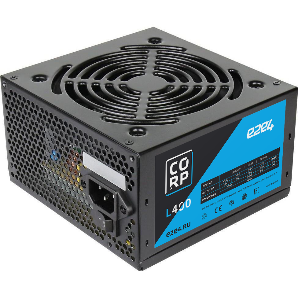 

Блок питания 400Вт ATX e2e4 L400 CORP, 120 мм, L400 CORP