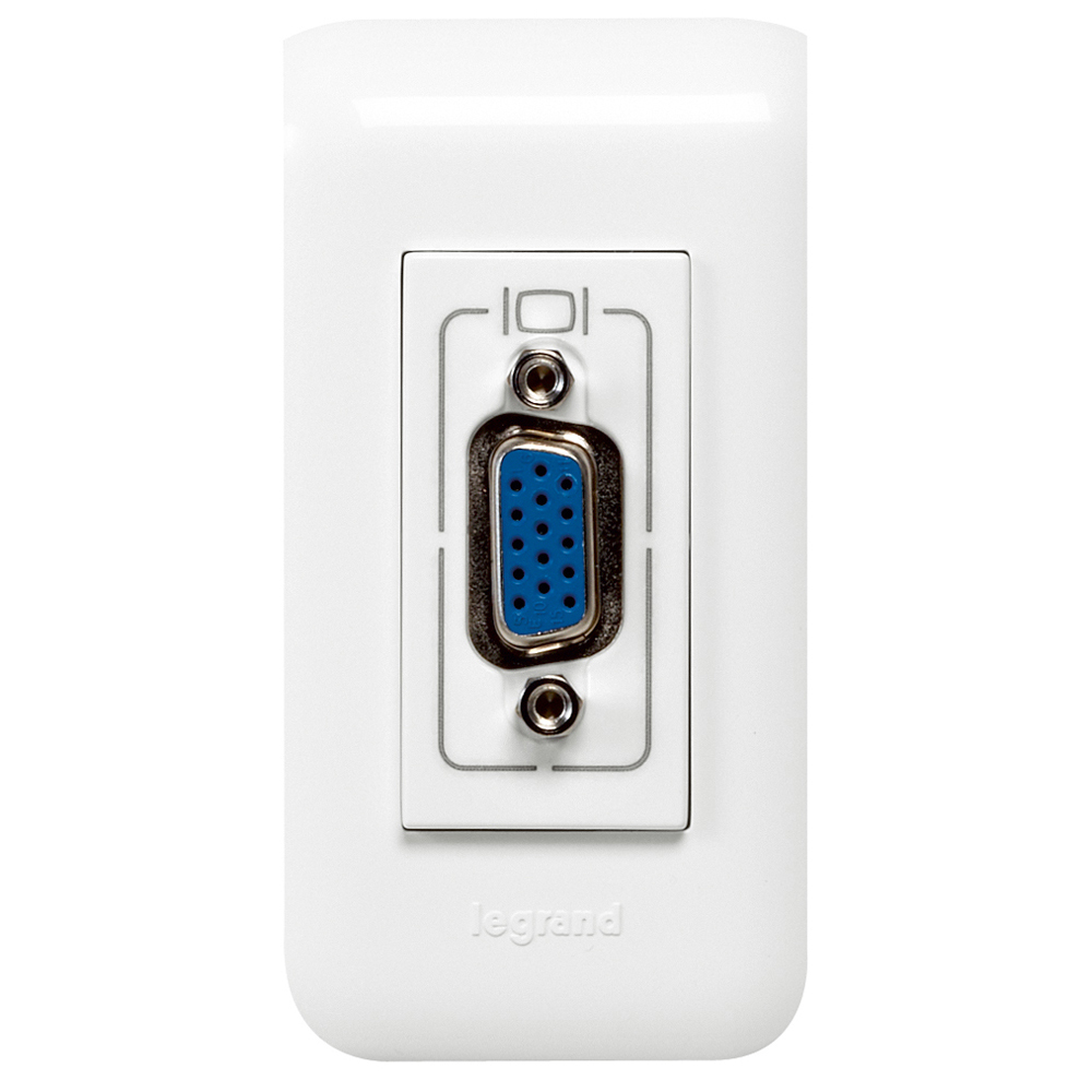 

Розетка Legrand Mosaic, 1 модуль HD15, кабель 15см, белый (078777)