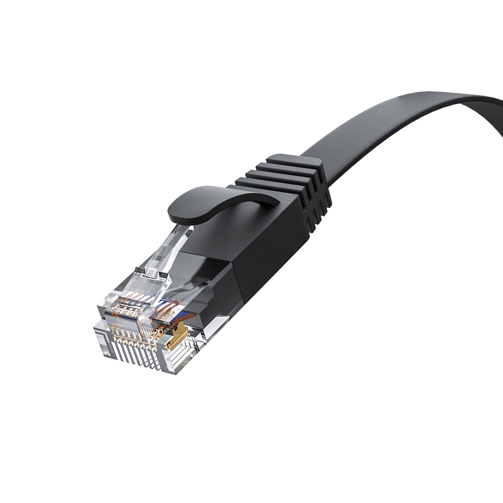 

Патч-корд UTP кат.6, 7.5м, RJ45-RJ45, черный, плоский, Greenconnect (GCR-52878)