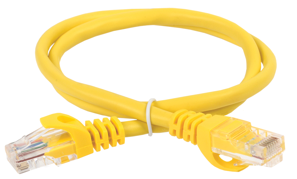 Патч-корд UTP кат.5e, 10м, RJ45-RJ45, желтый, LSZH, ITK (PC05-C5EUL-10M)
