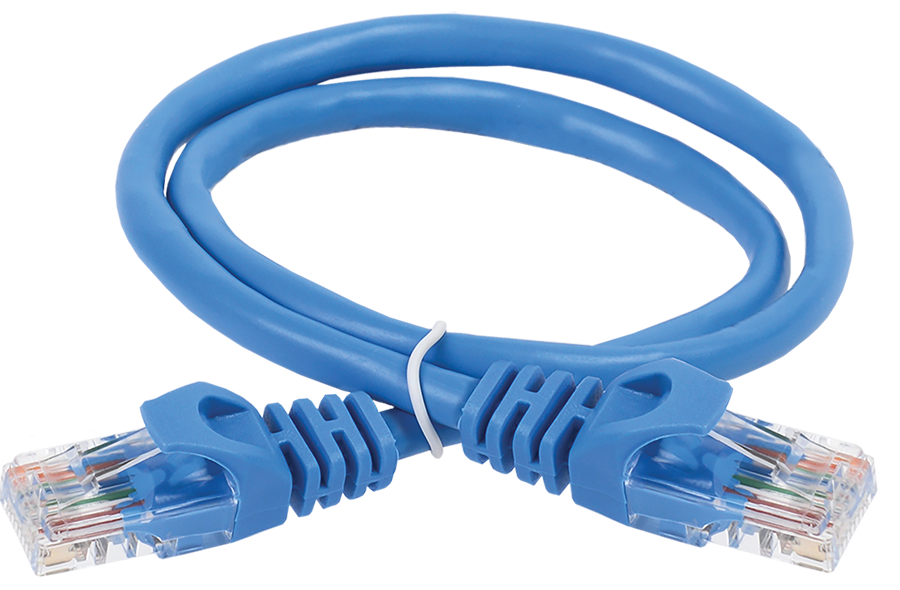 Патч-корд UTP кат.5e, 10м, RJ45-RJ45, синий, LSZH, ITK (PC03-C5EUL-10M)