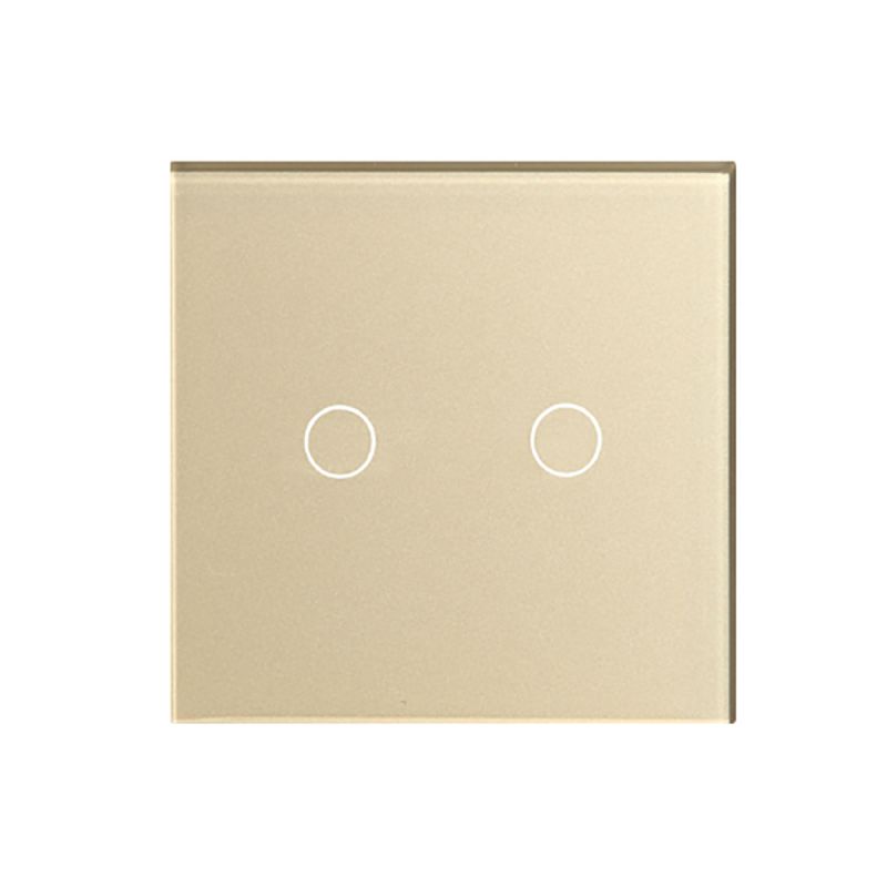 Выключатель сенсорный HIPER Sensor Switch, 2кл., скрытый монтаж, в сборе, золотой металлик (S1G2-01G)