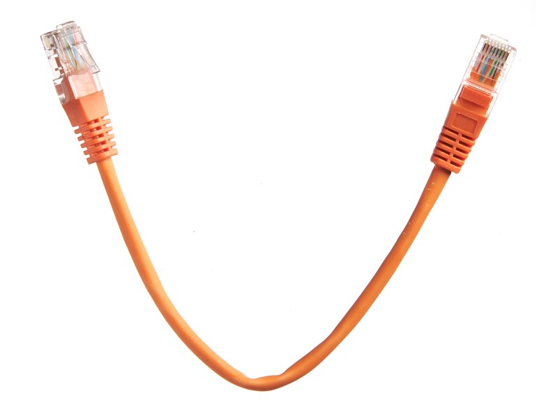 Патч-корд UTP кат.5e, 0.25м, RJ45-RJ45, оранжевый, LSZH, Technolink (T.BC.UTP.5e-0.25m-8-lszh / 55839)