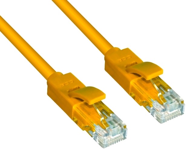 Патч-корд UTP кат.6, 3м, RJ45-RJ45, желтый, Greenconnect GCR (GCR-LNC602-3.0m)