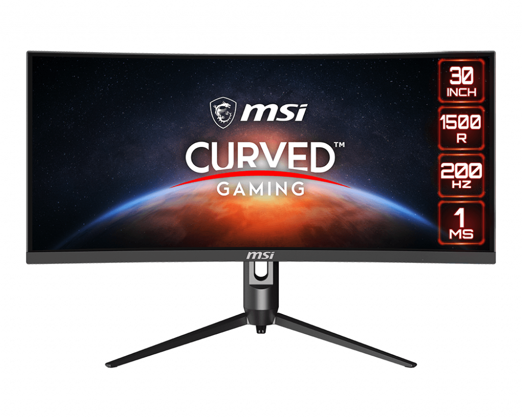 

Монитор 29.5" MSI Optix MAG301CR2 VA, изогнутый, 2560x1080 (21:9), 300кд/м2, 200Hz, 1мс, 178°/178°, FreeSync, HDMI, DisplayPort, USB Type-C, USB-Hub, черный (9S6-3CB45H-023), MAG301CR2