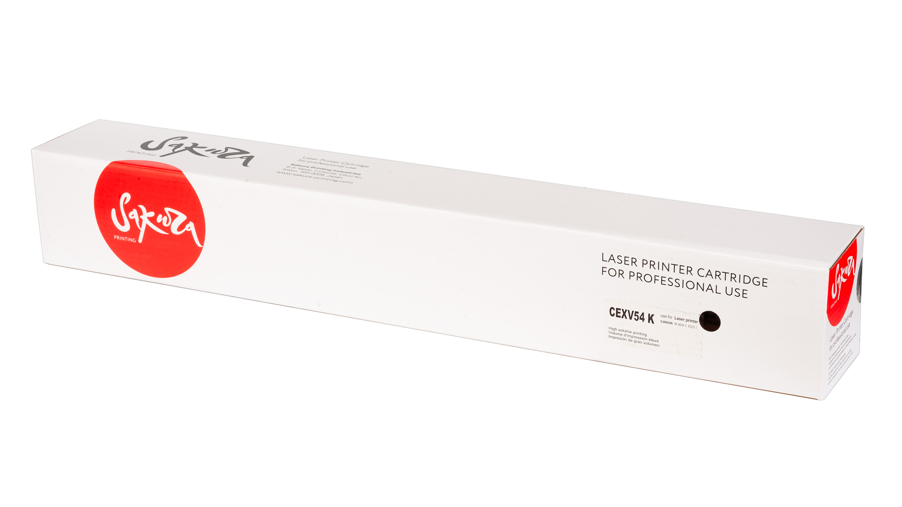 

Картридж лазерный Sakura SACEXV54BK (C-EXV54B), черный, 15500 страниц, совместимый для Canon ImageRunner C3025/3025i MFP без чипа