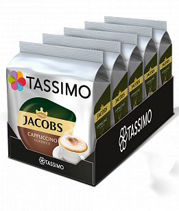 

Капсулы кофе/капучино Tassimo Jacobs Cappuccino Classico, 40 порций/80 капсул, 190мл, молоко отдельная капсула, Tassimo (8052279_5), Jacobs Cappuccino Classico