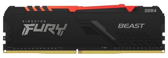 

Память DDR4 DIMM 32Gb, 2666MHz, CL16, 1.2 В, Kingston, FURY Beast RGB (KF426C16BBA/32), KF426C16BBA/32