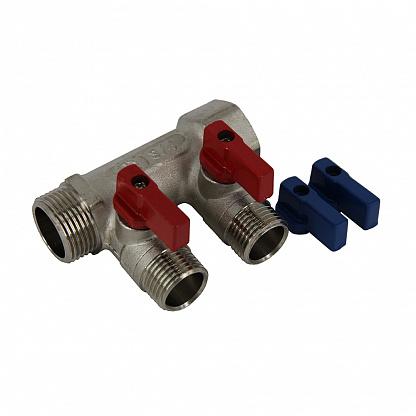 

Коллектор с шаровыми кранами Masterprof 3/4" ВР/НР, 2 отвода 1/2" НР, латунь (ИС.071128)