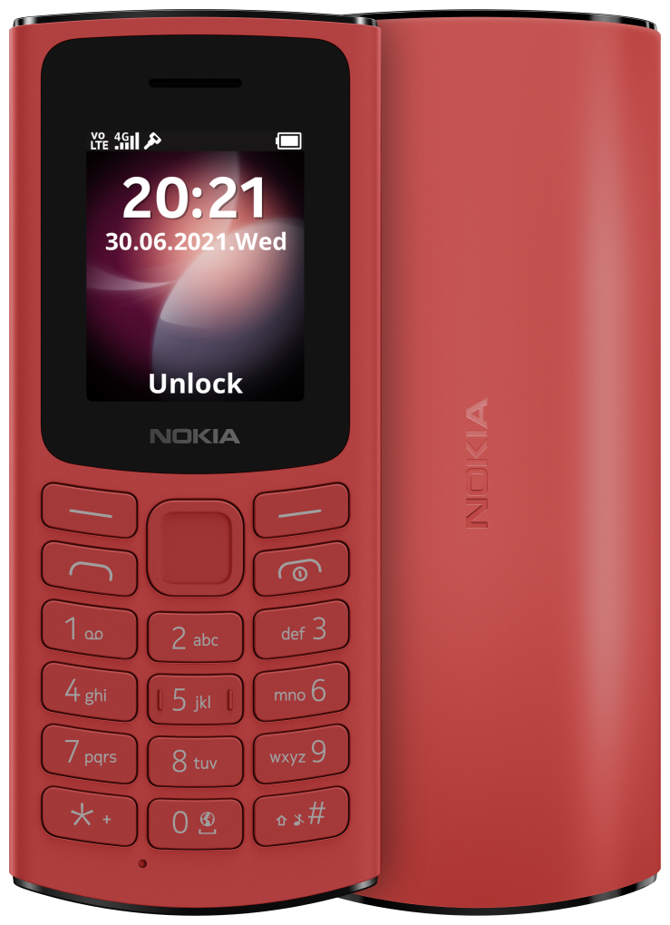 

Мобильный телефон Nokia 105 4G DS (2021), 1.8" 120x160 TN, 128Mb RAM, 48Mb, 3G/4G, 2-Sim, 1020mAh, micro-USB, красный (16VEGR01A01), 105 4G DS (2021)