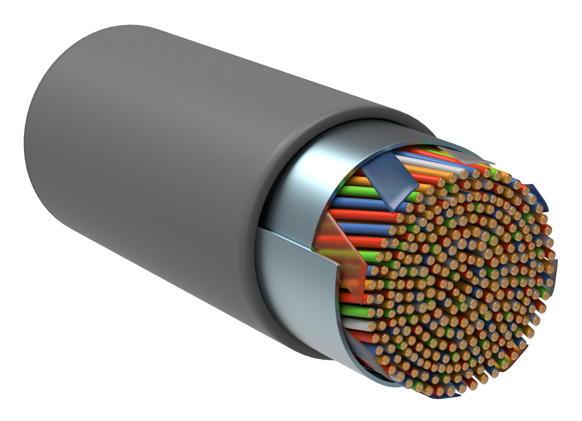 

Витая пара FTP кат.5e, 25 пар, CU, 0.51 мм, 500м., внутренний, одножильный, серый, ITK (LC1-C5E25-311)