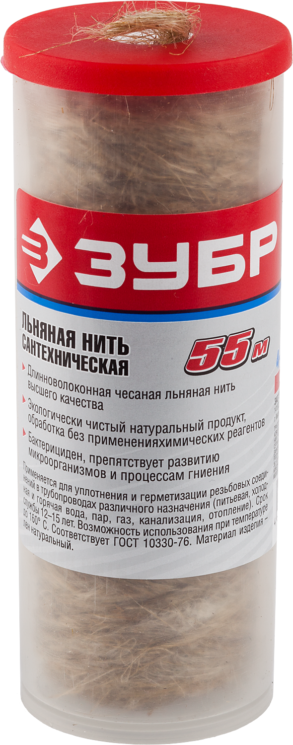 

Нить сантехническая льнянная Зубр Мастер 55м, бокс, 1шт. (4-51992-055)