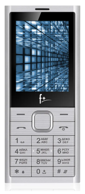 

Мобильный телефон F+ B280, 2.8" 320x240 TN, BT, 1xCam, 2500 мА·ч, Nucleus, серебристый (B280 Silver), B280