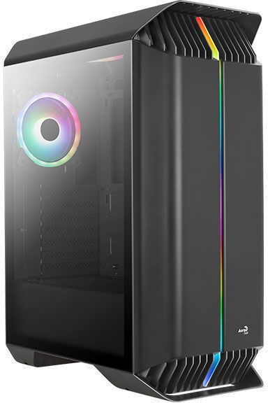 Корпус AeroCool Gladiator Duo-G-BK-v1, ATX, Midi-Tower, 2xUSB 3.2, RGB подсветка, черный, без БП (ACCM-PB27033.11)