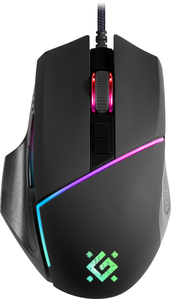 

Мышь проводная Defender Warfame GM-880L RGB, 12800dpi, оптическая светодиодная, USB, черный (52880), Warfame GM-880L RGB