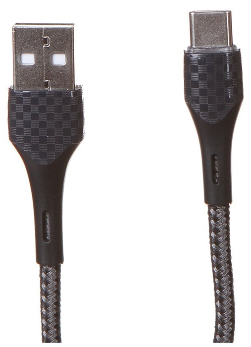 

Кабель USB 2.0(Am)-USB 2.0 Type-C(m), 2.4A Quick Charge, 1м, серый LDNIO LS521 (LD_B4513), LS521