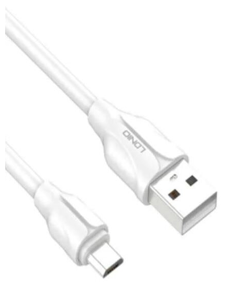 

Кабель USB 2.0(Am)-USB 2.0 Type-C(m), 2.4A быстрая зарядка, 1м, белый LDNIO LS361 (LD_B4521), LS361