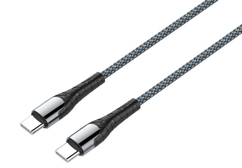 

Кабель USB 2.0 Type-C(m)-USB 2.0 Type-C(m), 3A, 1м, серый LDNIO LC101 (LD_B4616), LC101