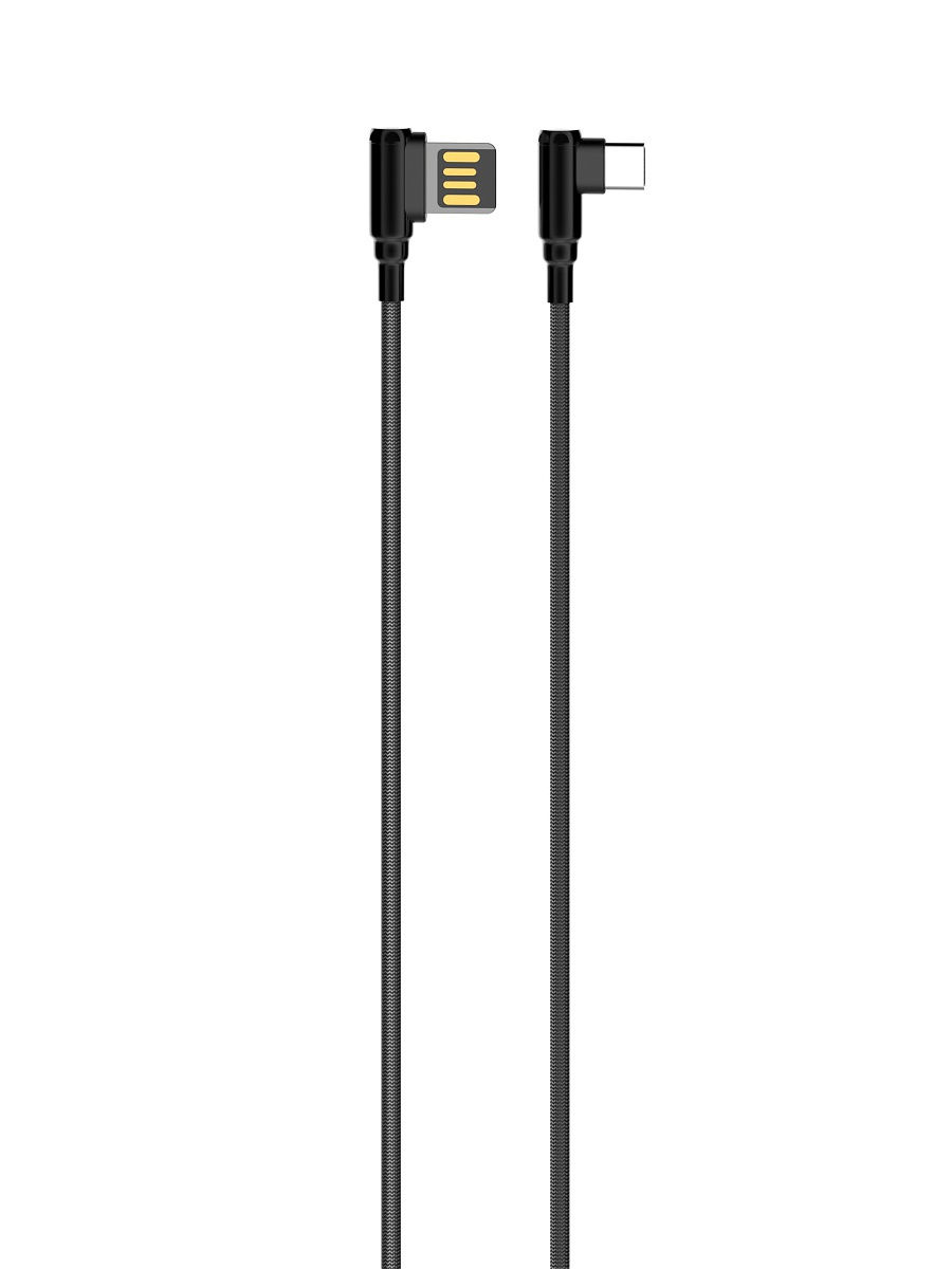 

Кабель USB-USB Type-C, угловой, 2.4A Quick Charge, 1м, серый LDNIO LS421 (LD_B4622), LS421