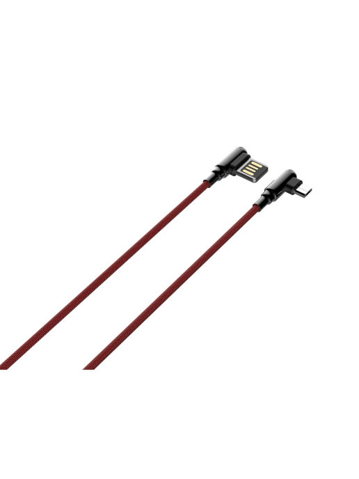 

Кабель USB 2.0(Am)-Micro USB 2.0(Bm), угловой, 2.4A, 2м, красный LDNIO LS422 (LD_B4629), LS422