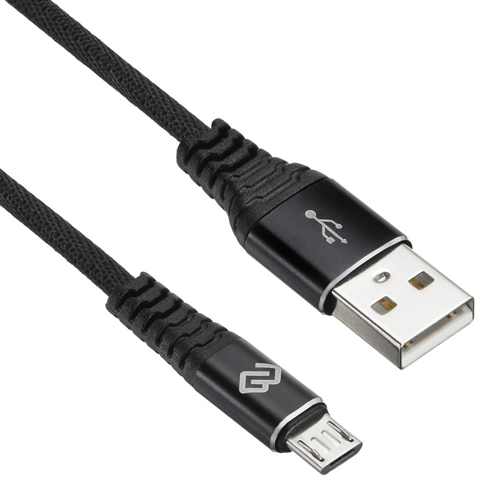 

Кабель Micro USB-USB, 2A, 2м, черный Digma (1084577)