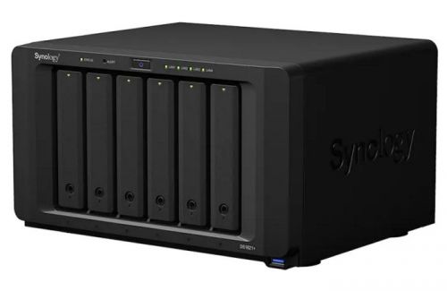 Сетевой накопитель (NAS) Synology DS1621+, слоты 6x2.5"/3.5" SATA3
