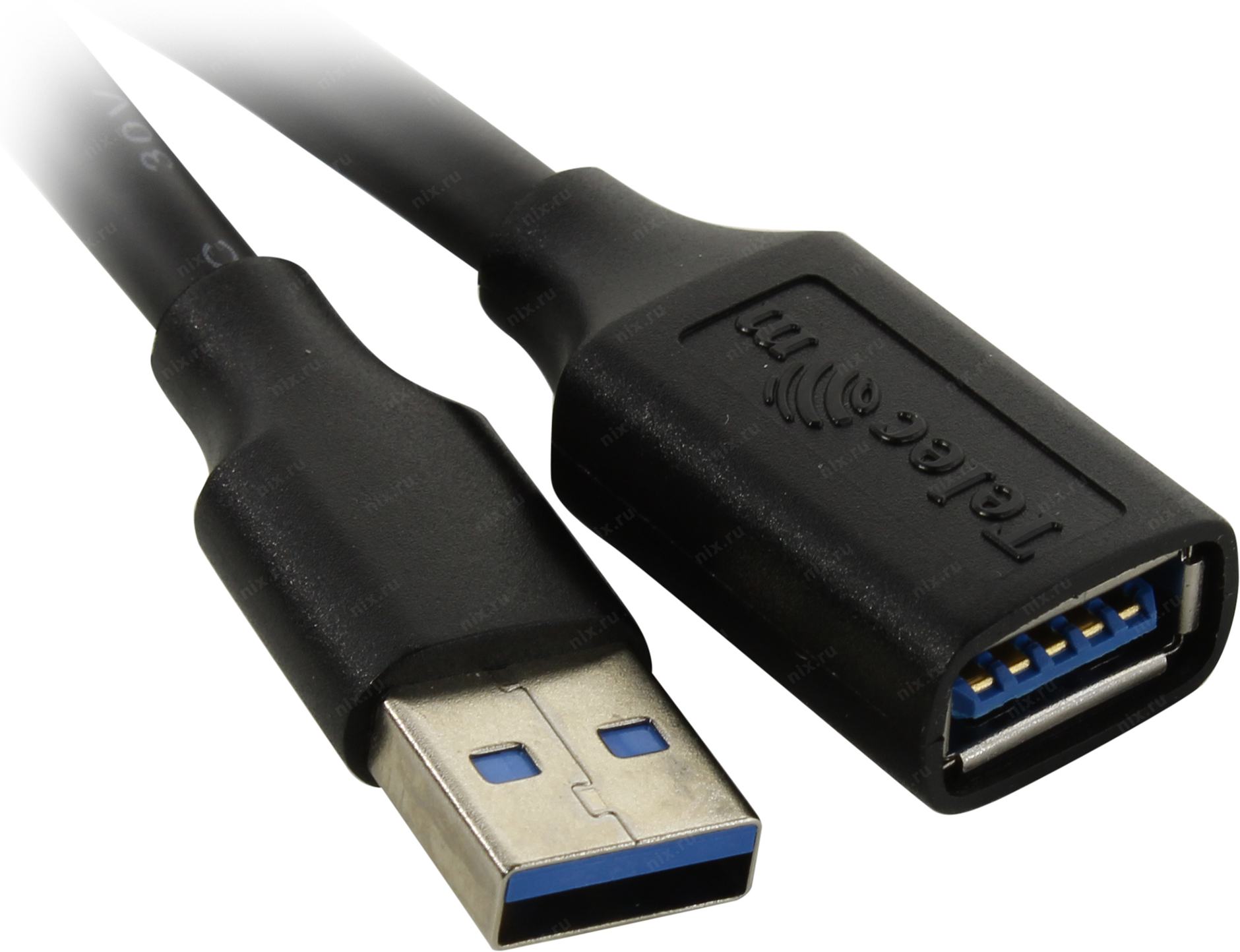 

Кабель-удлинитель USB(Am)-USB(Af), 50 см, черный, Telecom (TUS708-0.5M)