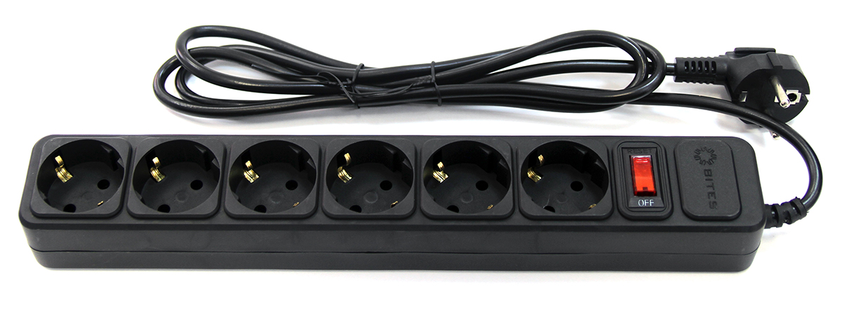

Сетевой фильтр 5bites SP6B-150, 6-розеток, 5 м, черный (SP6B-150), SP6B-150