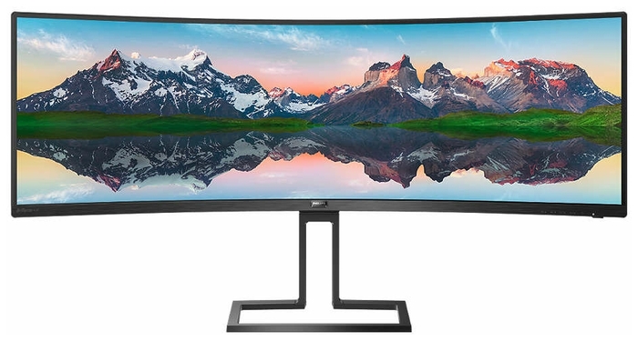 

Монитор 49" Philips 498P9Z VA, изогнутый, 5120x1440 (32:9), 450кд/м2, 165 Гц, 5 мс, 178°/178°, Adaptive Sync, HDMI, DisplayPort, USB-Hub, черный (498P9Z/00), 498P9Z