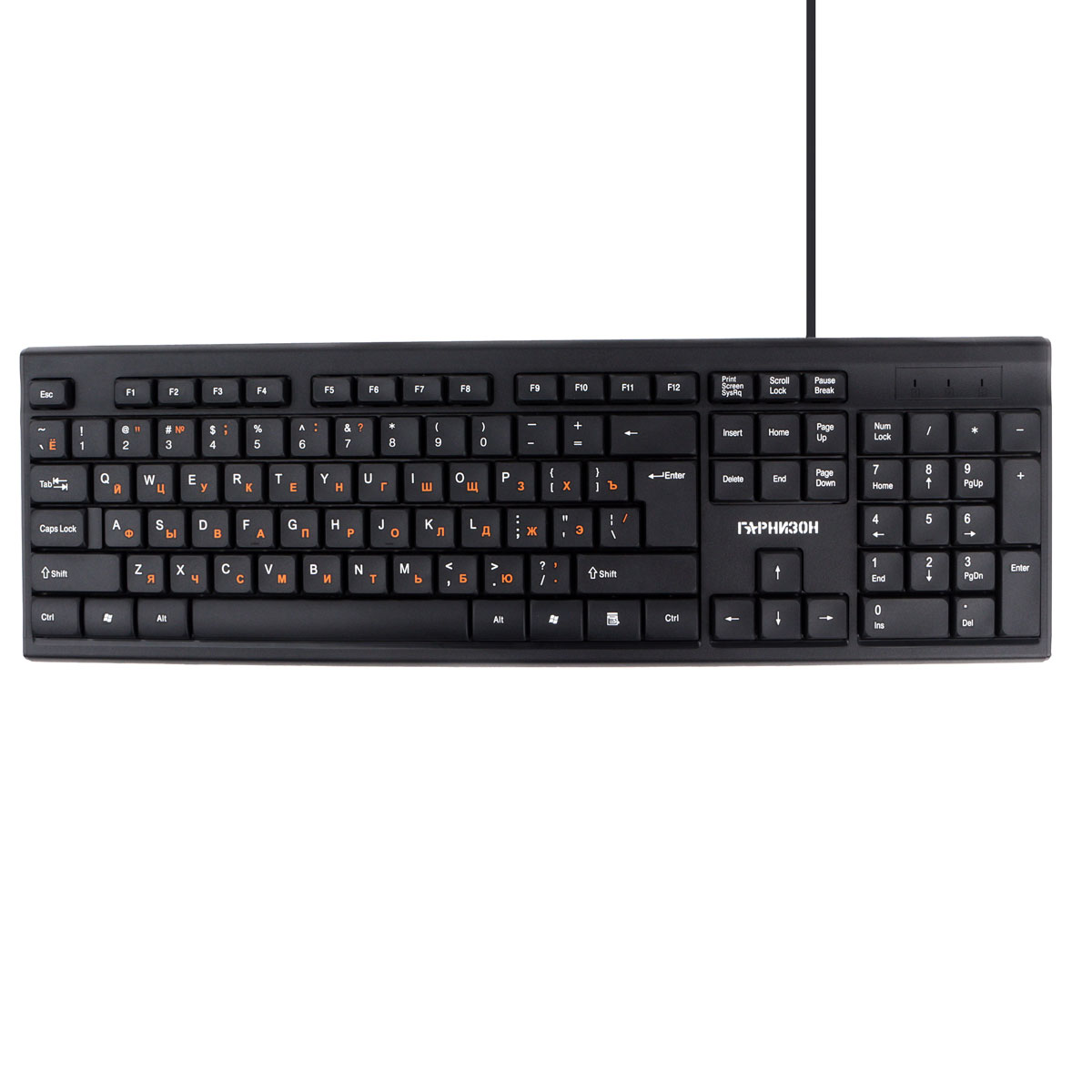 

Клавиатура проводная Гарнизон GK-130, мембранная, USB, черный, GK-130