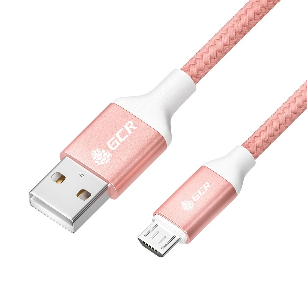

Кабель Micro USB-USB быстрая зарядка, 1.5м, розовый Greenconnect (GCR-52474)