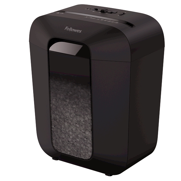 

Шредер FELLOWES PowerShred LX50, секретность P-4, 200 см/мин., перекрестный - 4 мм x 3.7 см, объем 17 л, кол-во листов до 9 шт., скрепки, скобы, карты, черный (FS-44060/CRC44060), LX50