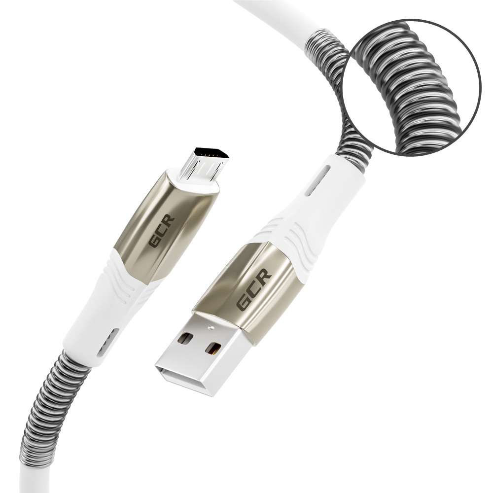 

Кабель Micro USB-USB, 1.2м, белый Greenconnect MERCEDES & SPRING GCR-UA31 (GCR-52217), GCR-UA31