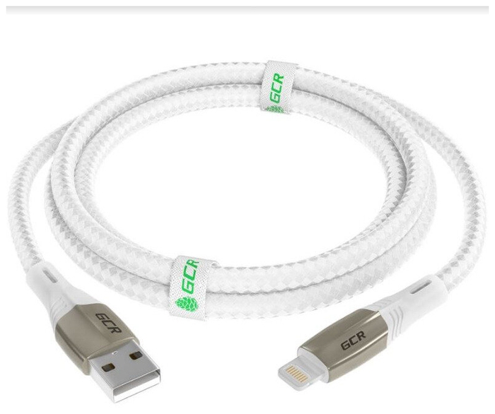 

Кабель Lightning 8-pin-USB, MFi, 1.7м, белый Greenconnect MERCEDES (GCR-52578)