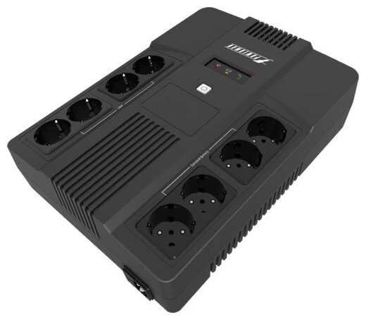 

ИБП Powerman Brick 1000, 1000 В·А, 600 Вт, EURO, розеток - 8, черный (6117369), Brick 1000