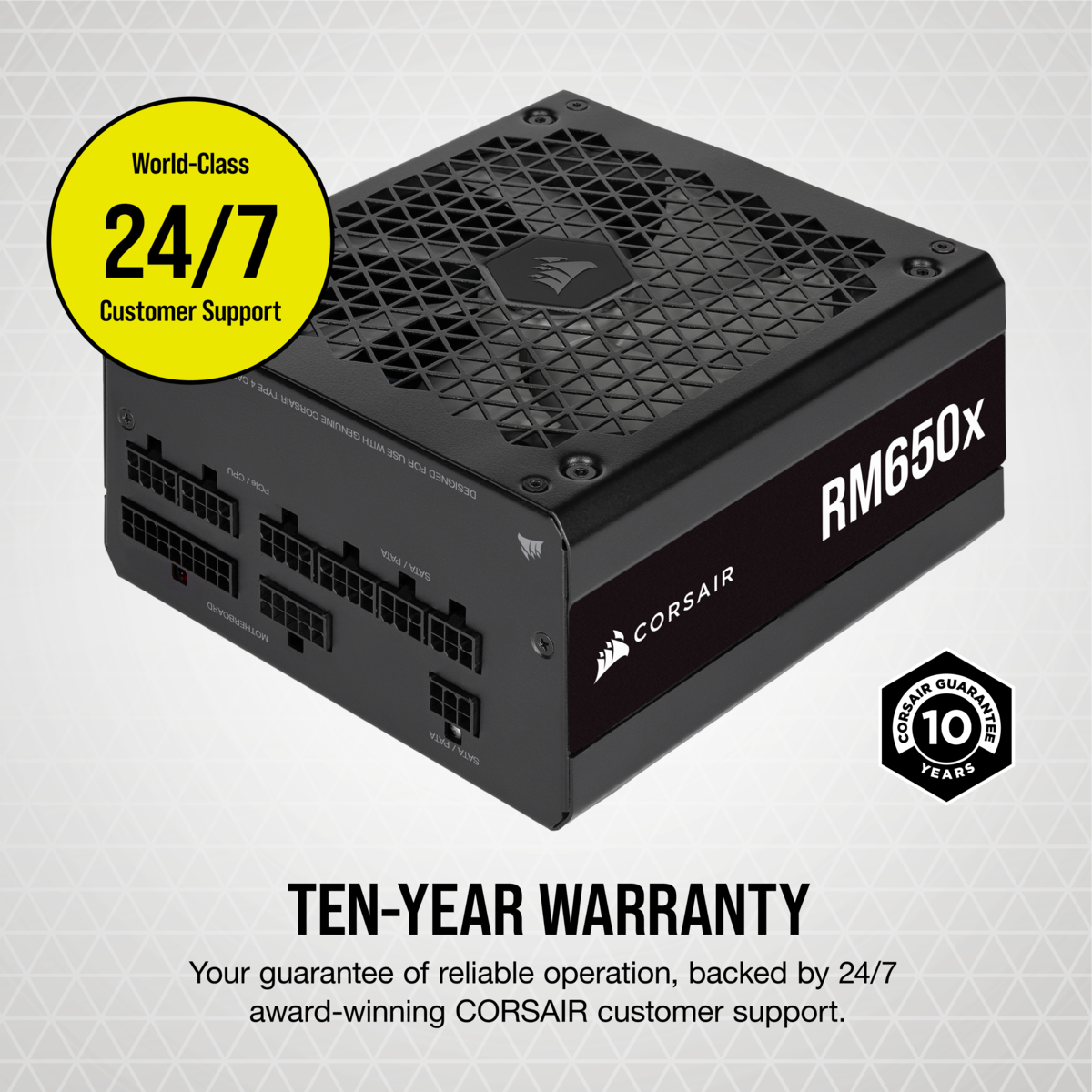 

Блок питания Corsair RM650x 650Вт ATX , 135 мм, 80 Plus Gold (CP-9020198-EU), RM650x