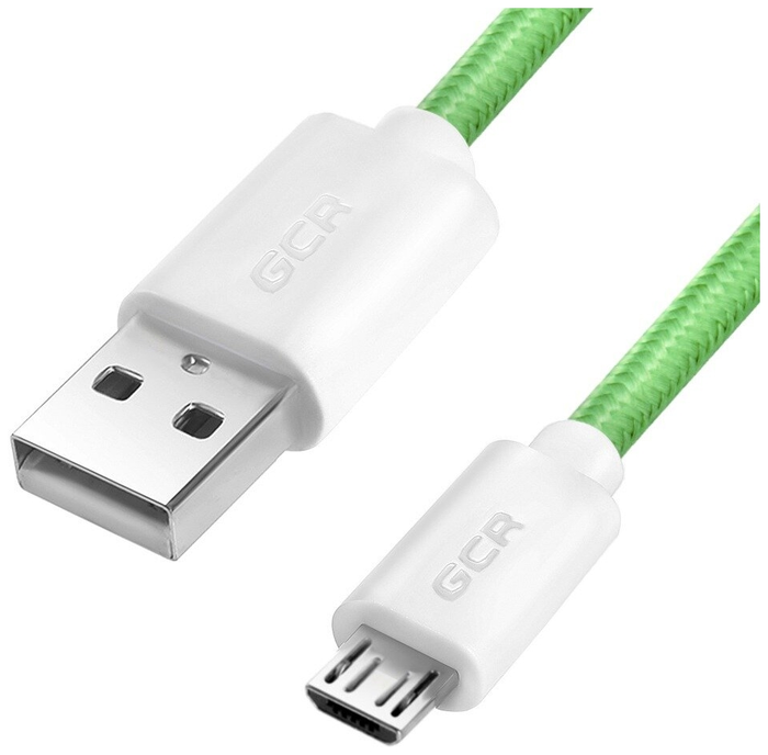 

Кабель Micro USB 2.0(Bm)-USB 2.0(Am), 3A Quick Charge, 50см, зеленый Greenconnect (GCR-51690), 0