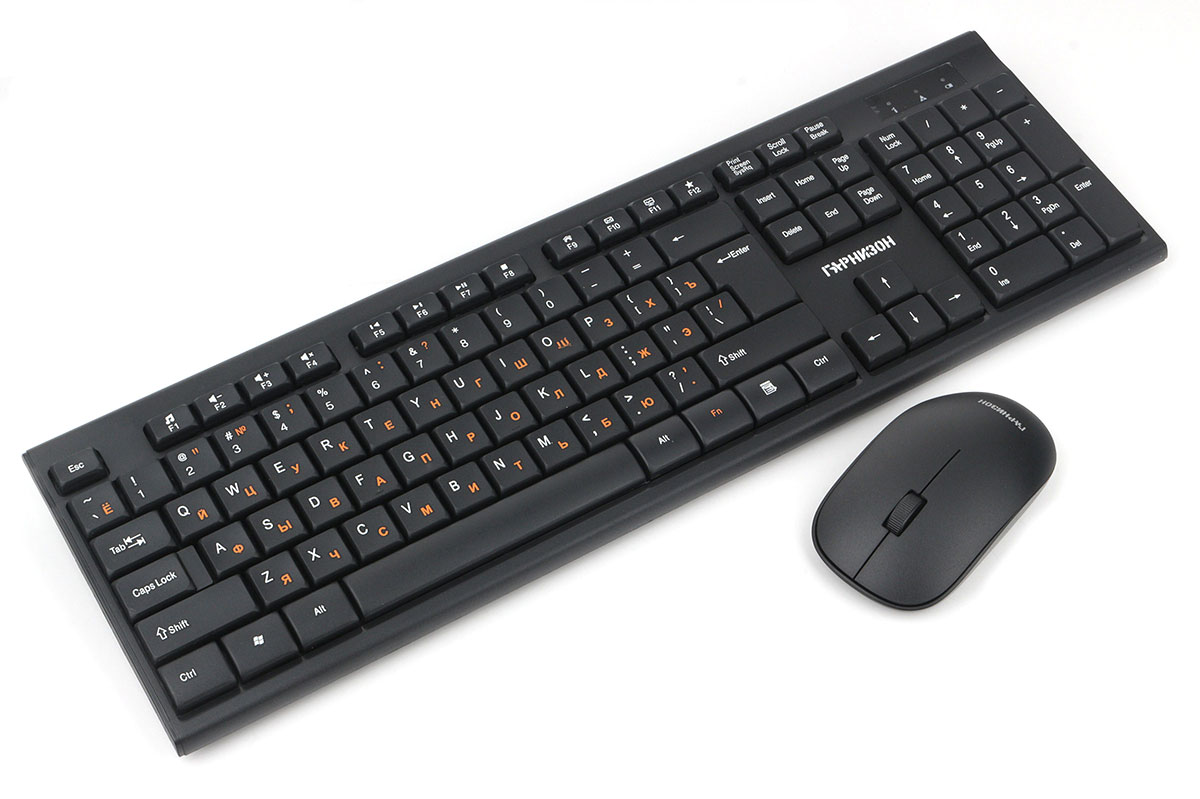 

Клавиатура + мышь Гарнизон GKS-150, беспроводная, USB, черный, GKS-150