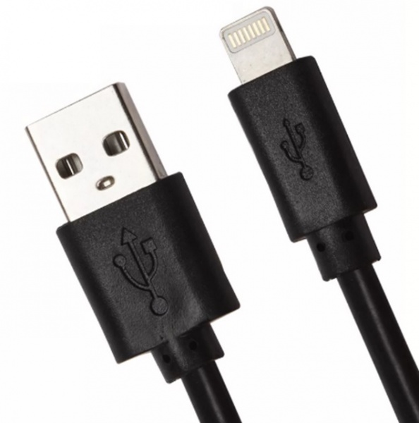 

Кабель Lightning 8-pin(m)-USB 2.0(Am), 3A, 15см, черный Smartbuy (iK-0120)